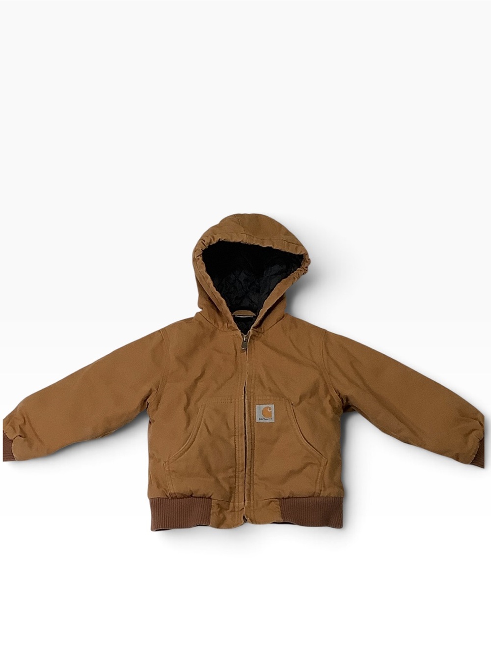 Carhartt Duck Canvas Quilt-lined Jacket Sz XXS 4/5 Brown